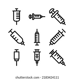 icono de inyección o logotipo símbolo de signo aislado ilustración vectorial - Colección de iconos vectoriales de estilo negro de alta calidad
