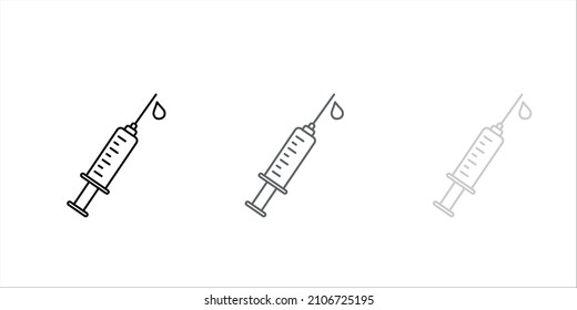 injection icon on a white background, Editable Vector EPS Symbol Illustration.