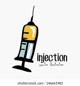 injection icon over white background vector illustration