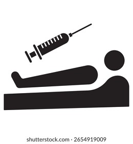 Injection icon, Safe and Effective Injections for Better Health, Precision Care Trusted Injection Solutions, vector
