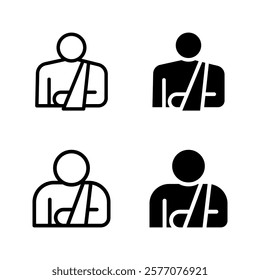 injection icon set color editable on white background