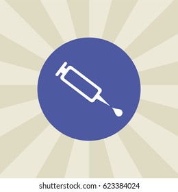 injection icon. sign design. background