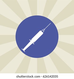 injection icon. sign design. background