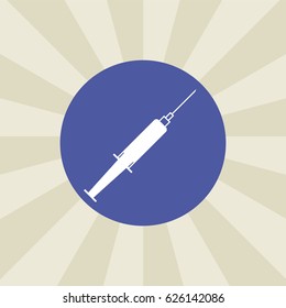 injection icon. sign design. background