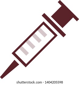 Injection icon in trendy flat style isolated on white background