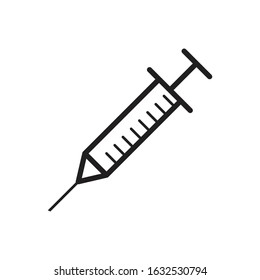 Injection icon. Trendy modern flat linear vector Injection icon on white background from thin line Health and Medical collection, editable outline stroke vector illustration