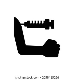 icono de inyección, icono de vacunación, ilustración vectorial