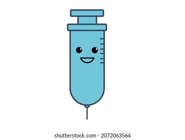 injection icon, vaccine, needle, health, kawai