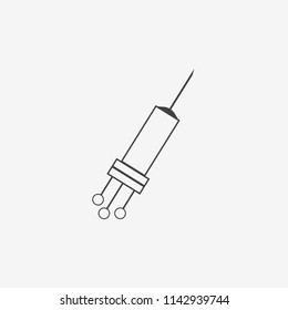 injection icon vector. drug icon vector