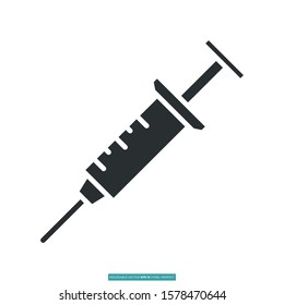 Injection icon vector illustration logo template for many purpose. Isolated on white background.