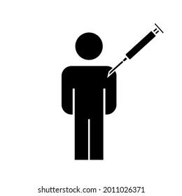 Injection icon vector set. Vaccination illustration sign collection. Vaccine symbol or logo.