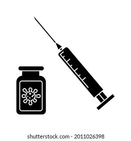 Injection icon vector set. Vaccination illustration sign collection. Vaccine symbol or logo.