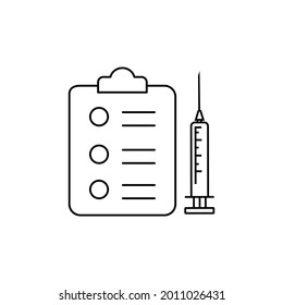 Injection icon vector set. Vaccination illustration sign collection. Vaccine symbol or logo.