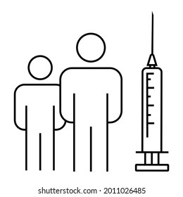 Injection icon vector set. Vaccination illustration sign collection. Vaccine symbol or logo.