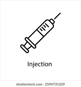Injection icon in vector stock illustration