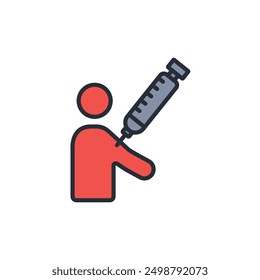 injection icon. vector.Editable stroke.linear style sign for use web design,logo.Symbol illustration.