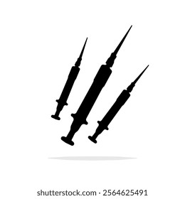Injection icon for web, desktop, and mobile applications. Syringe symbol. Vaccination icon. Vaccine inject.
