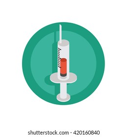 Injection Illustration - Flat Icon