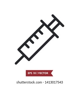 injection illustration icon vector symbol, eps 10, loogo template