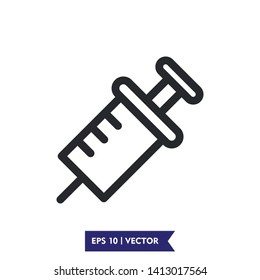 injection illustration icon vector symbol, eps 10, loogo template