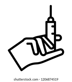 Injection to inject fluids or into or withdraw them from something