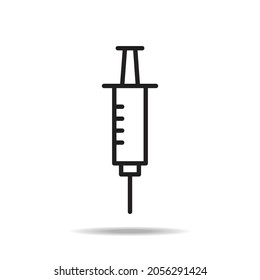 icono de la línea de inyección. iconos de alta calidad adecuados para activos gráficos médicos y sanitarios, diseño web, aplicaciones, software, medios de impresión, etc. Icono de vector EPS 10 sobre fondo blanco.