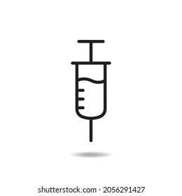 injection line icon. high quality icons suitable for medical and healthcare graphic assets, web design, applications, software, print media, etc. EPS 10 vector icon on a white background.