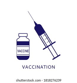 
Injection line icon on white background. Medicine (vaccine), syringe, needle, children and adults vaccination concept. Can be used for medicine, vaccination, immunization. vector illustration