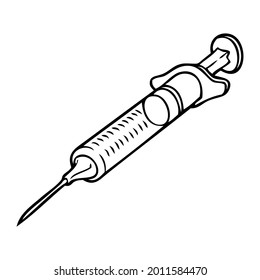 injection line vector illustration,isolated on white background,top view