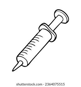 injection line vector illustration,isolated on white background,top view