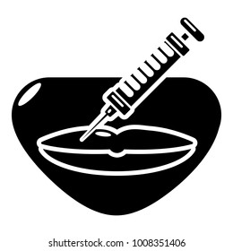 Injection lips icon. Simple illustration of injection lips vector icon for web.