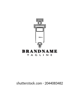 diseño de dibujos animados de iconos de logotipo de inyección ilustración vectorial moderna