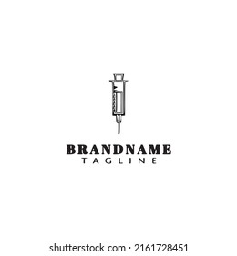 injection logo icon cartoon design template modern vector