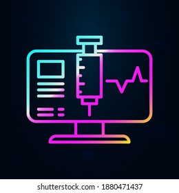 Injection, media, computer nolan icon. Simple thin line, outline vector of social addict icons for ui and ux, website or mobile application