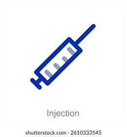 Injection and medical icon concept