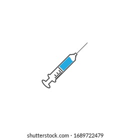 Design der Vektorillustration des medizinischen Injektionssymbols