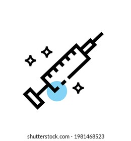diseño de icono de vector médico de inyección