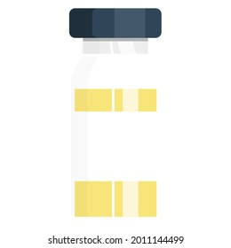 injection medicine in a bottle. Vector illustration