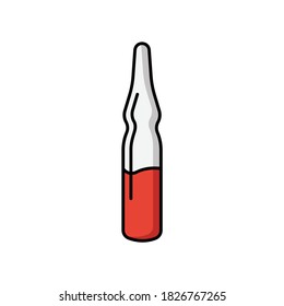 Injection Medicine Flat Line Icon