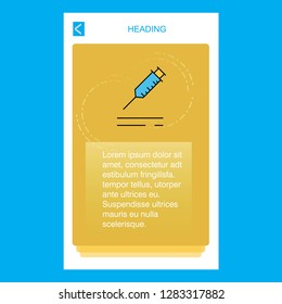 Injection  mobile vertical banner design design. Vector
