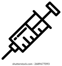 Ícone de vetor moderno de injeção - Modelo de símbolo de ilustração mínima para Web Mobile App UI Design