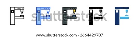 Injection Molding Icon Collection With Multiple Styles Stock photo © 