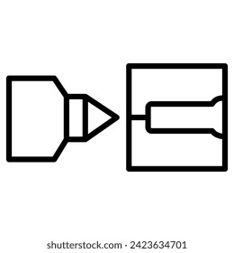 Injection Molding icon line vector illustration