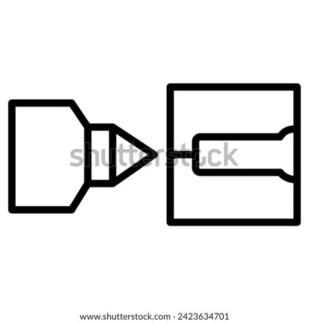 Injection Molding icon line vector illustration