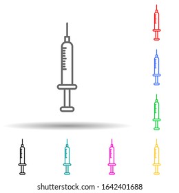 injection multi color style icon. Simple thin line, outline vector of hospital icons for ui and ux, website or mobile application
