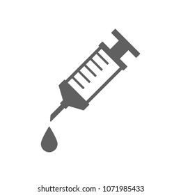 Injection needle icon in trendy flat style isolated on white background. Symbol for your web site design, logo, app, UI. Vector illustration, EPS
