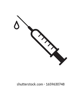 Injection needle icon in trendy flat style isolated on white background. Symbol for your web site design, logo, app, UI. Vector illustration, EPS