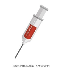 injection needle medication dose  syringe medicine tool vector illustration