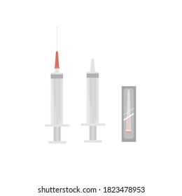 The injection needle and syringe. 