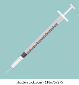 injection needle vector. free space for text. wallpaper.